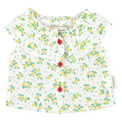 Piupiuchick - Fleurie Organic Cotton Sleeveless Blouse | White