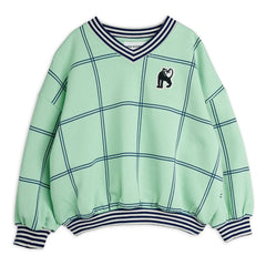 Mini Rodini - Coron Organic Checkered Sweatshirt | Green