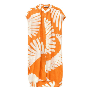 Mapoésie - Alma Palme Cotton Dress | Orange