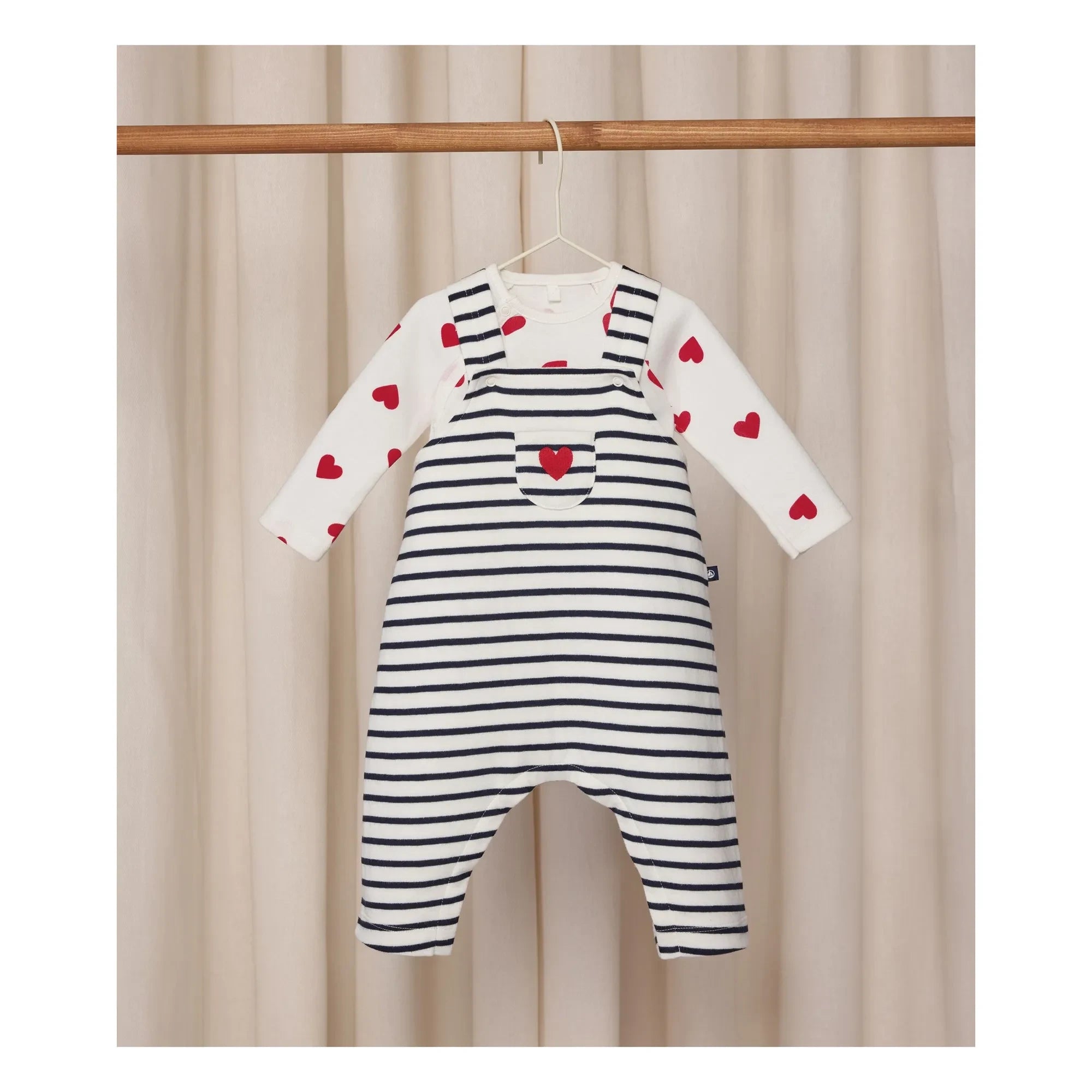 Petit Bateau - Body and Trousers Set | White