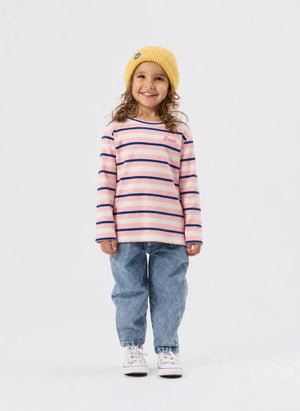 Goldie + Ace - Ribbed Striped T-Shirt | Pink