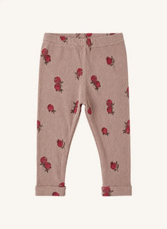 Studio Bohème - Rom Pom Raised Organic Cotton Leggings | Beige