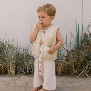 Binibamba Merino Snugglevest - Milk-Tops-Milk-0-6m | Natural Baby Shower