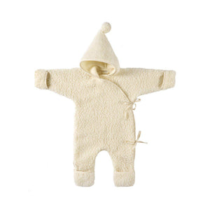 BINIBAMBA Merino Sheepskin Snugglesuit - Milk-Snugglesuits-Milk-0-6m | Natural Baby Shower