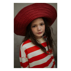 Repose AMS - Boxy Striped Organic Cotton Sweatshirt | Orange