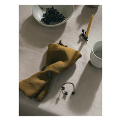 Ferm Living - Brass Napkin Ring - Set of 4 | Black