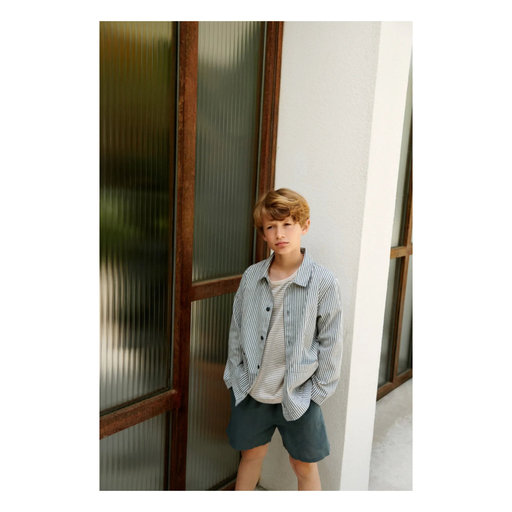 Liewood - Bruno Striped Jacket | Gray Blue