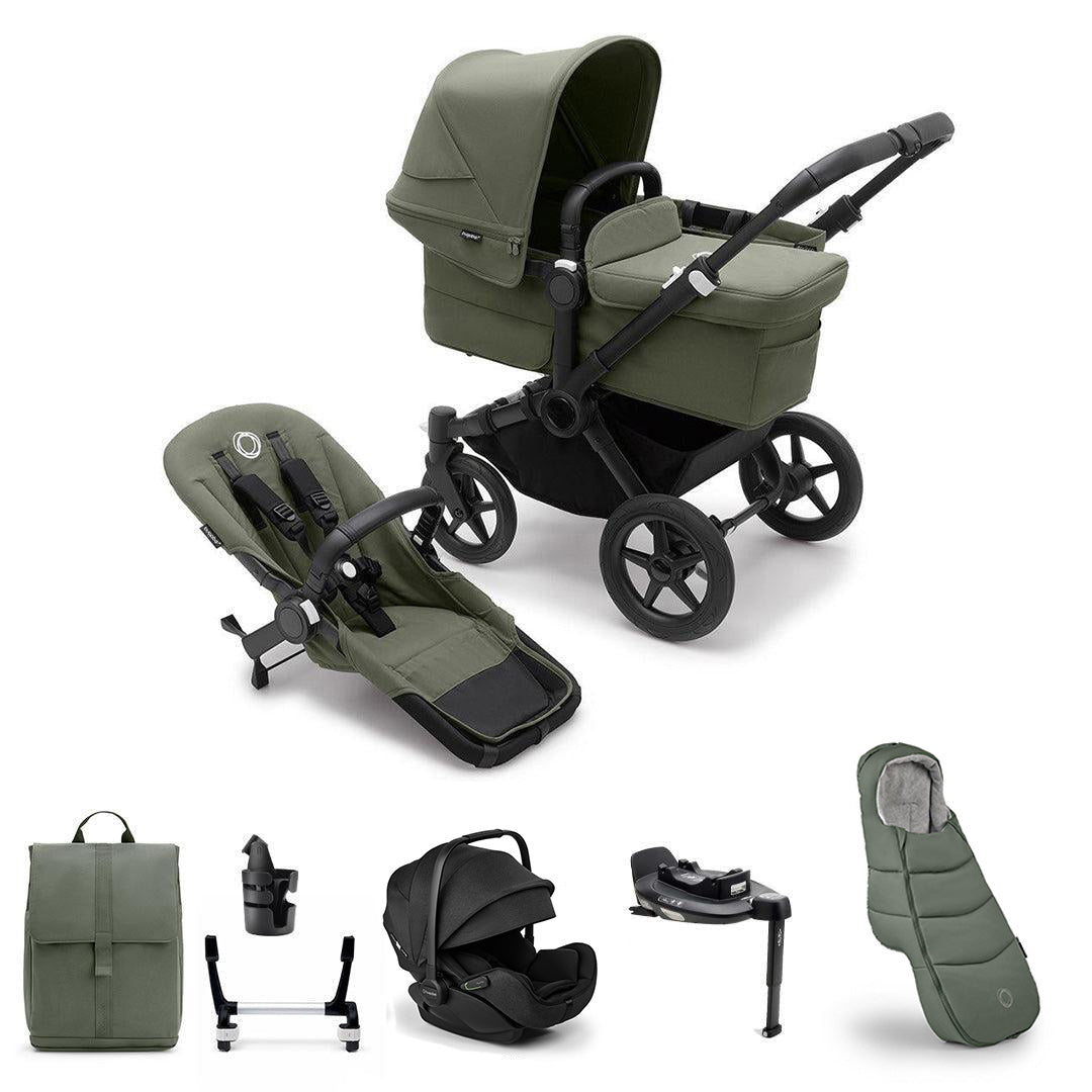 Bugaboo Donkey 5 Mono Ultimate Newborn Bundle-Travel Systems-Forest Green- | Natural Baby Shower