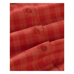 Thinking Mu - Donkey Organic Cotton Plaid Shirt | Red