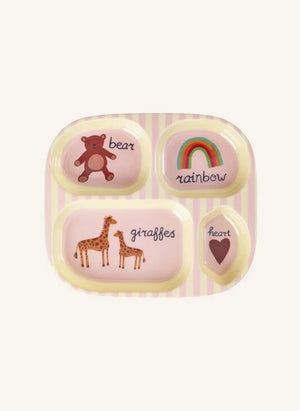 Rice - ABC Compartment Plate | Pale Pink