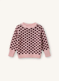Fliink - Janie Hearts Sweater | Pink