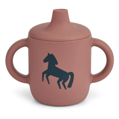 Liewood - Neil Silicone Learning Cup | Horses/Dark Rosetta