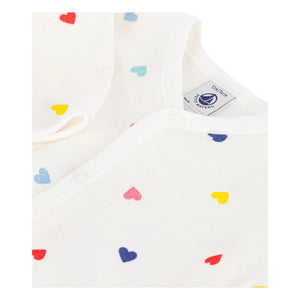 Petit Bateau - Sleep Well Hearts Pajamas | White
