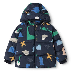 Liewood - Polle Dinosaur Padded Coat Made from Recycled Fibers | Navy