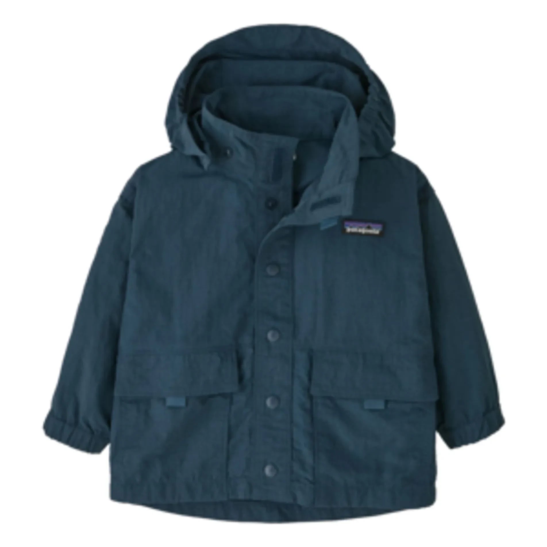 Patagonia - Recycled fiber daily outdoor jacket for babies | Dark blue