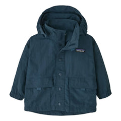 Patagonia - Recycled fiber daily outdoor jacket for babies | Dark blue
