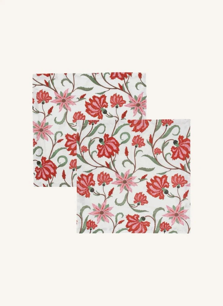 Anna + Nina - Garden Reverie Napkins - Set of 2 | Pink