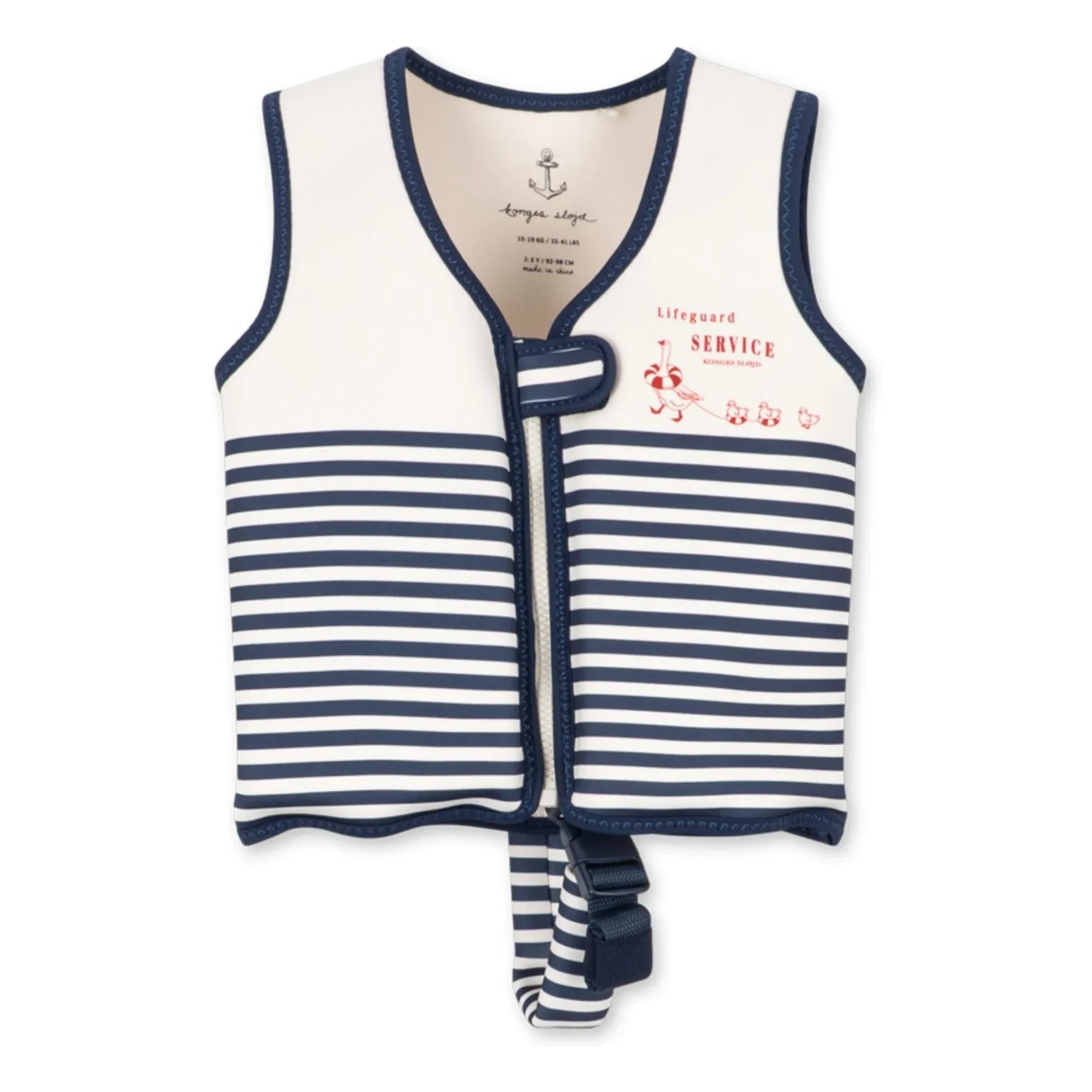 Konges Sløjd - Navy Striped Swim Vest | White