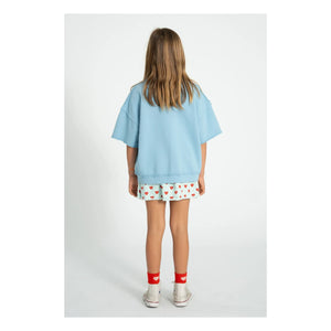 Piupiuchick - Light Blue Twill Heart Skirt