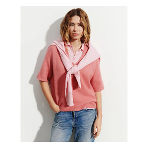 Bompard - Alpaca and Silk Cashmere Polo T-Shirt | Powder Pink