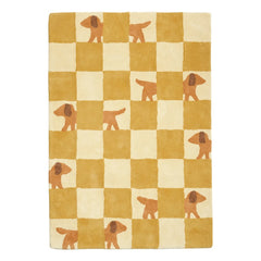 Bleuu-studio - Walter Damier Rug | Mustard