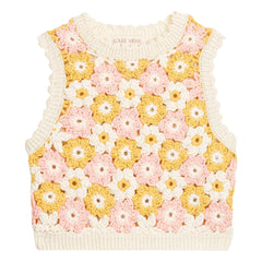 Louise Misha - Top Brodé Rynia Maille | Cream