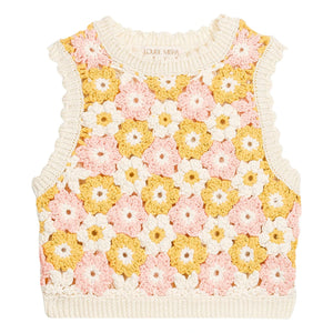 Louise Misha - Top Brodé Rynia Maille | Cream