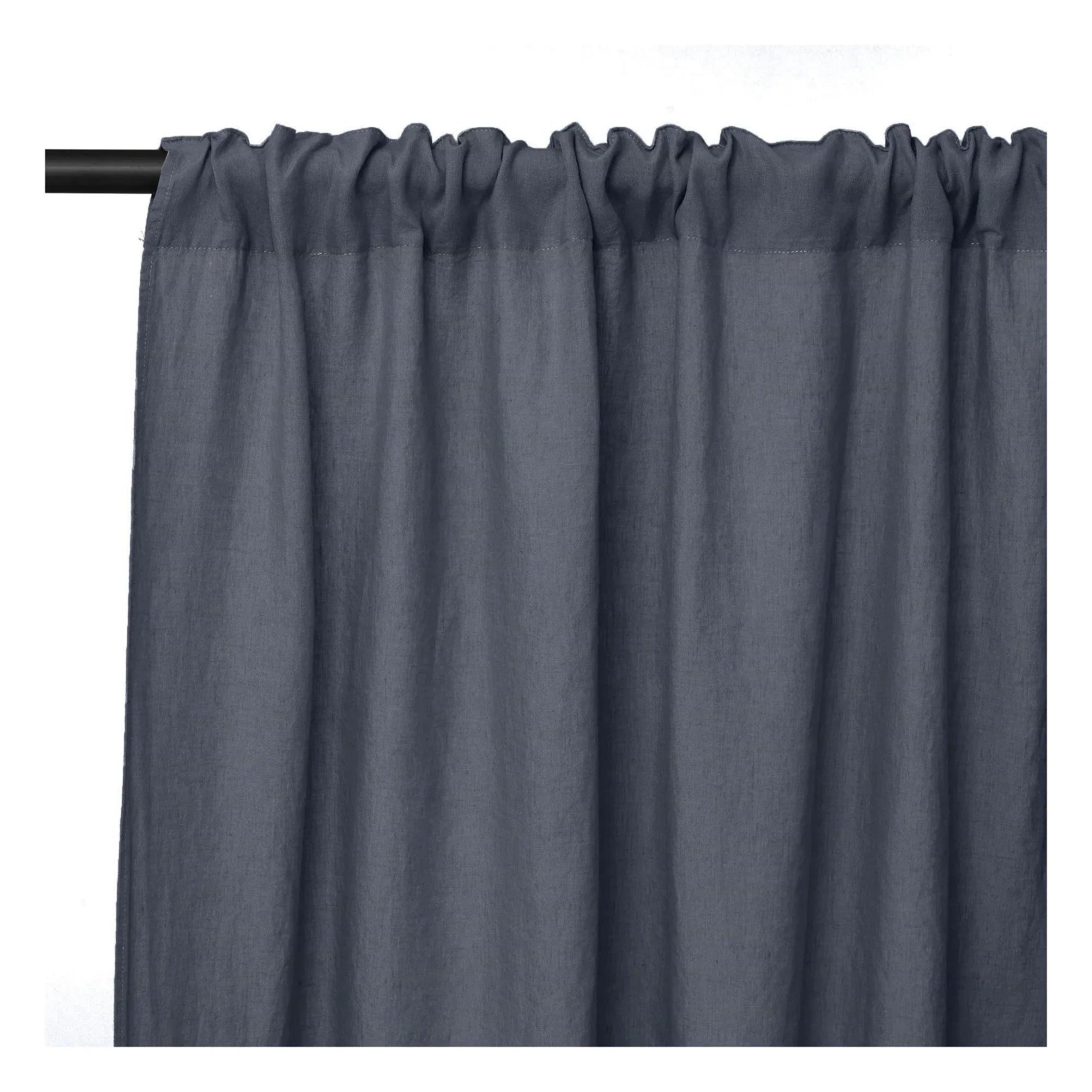 Communauté de biens - Washed Linen Curtain - 140 x 280 cm | Storm Blue