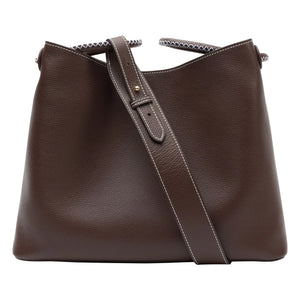 Handing - Vosges Grainé leather bag | Dark Brown