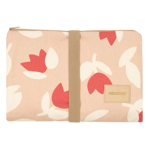 Nobodinoz - Hyde Park Tulip seyahat alt değiştirme matı | Kırmızı