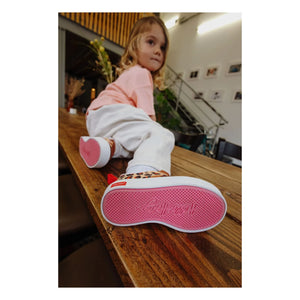 Hello Hossy - Leopard Scratch Sneakers | Cream
