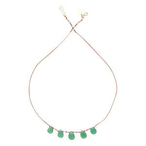 Ivarene - 5 Drop Necklace | Chrysoprase