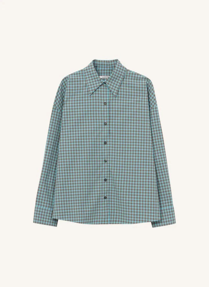 Cordera - Cotton Check Shirt | Blue