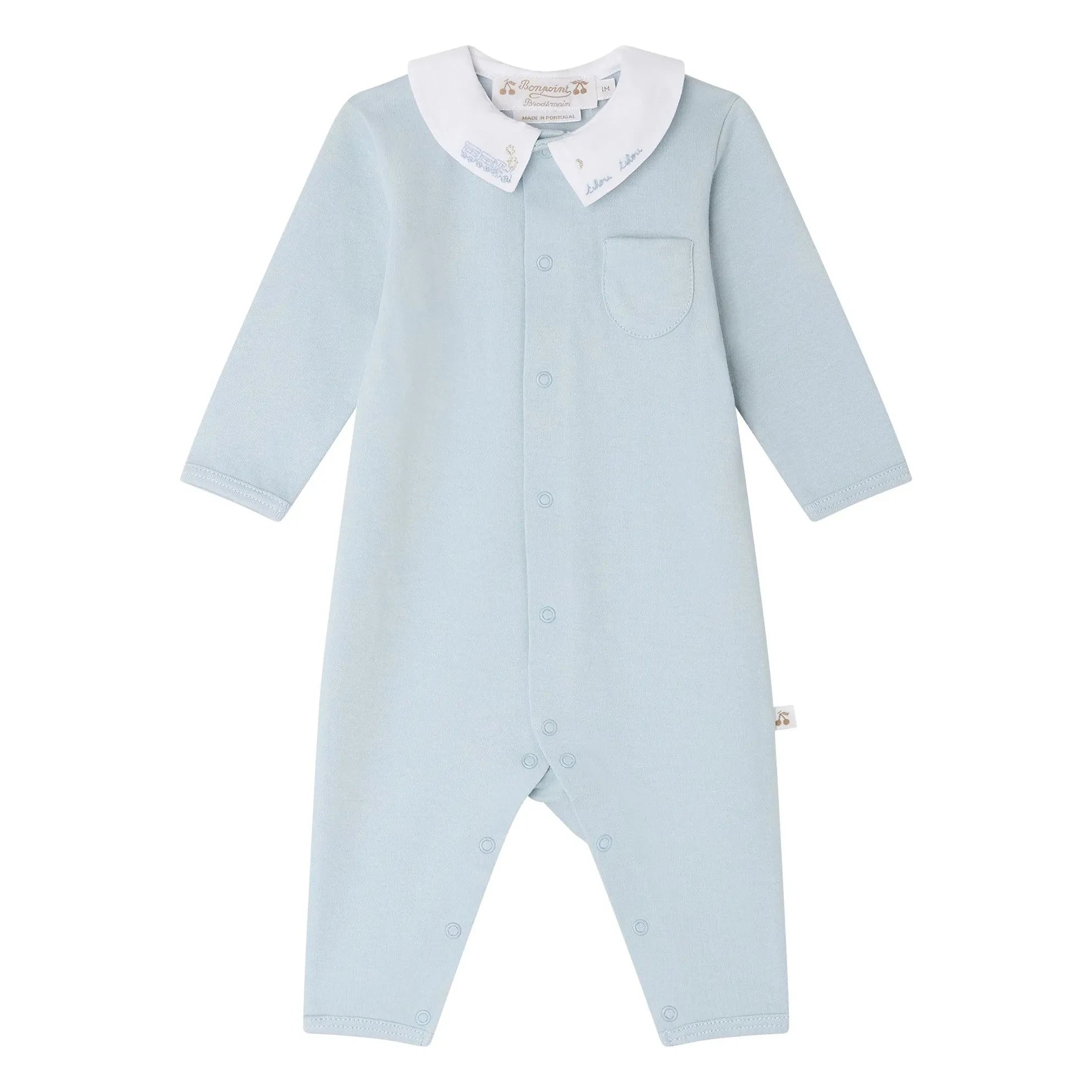 Bonpoint - Anton Organic Cotton Pajamas | Light blue