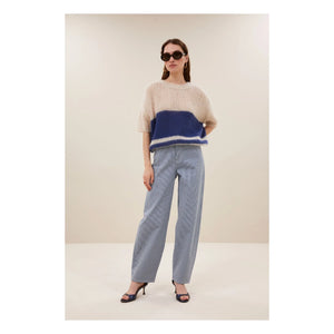 By Bar - Nino Striped Sweater | Navy Blue