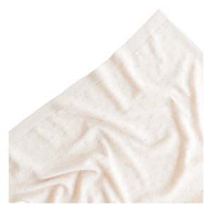Hvid - Bibi Pointelle Merinos Yün Battaniye | Krem