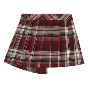 Finger in the Nose - Sterling Check Asymmetric Skirt | Aubergine