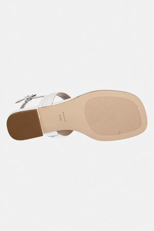 MICHAEL Michael Kors düz tabanlı kadın deri sandalet Marcia Thong Sandal