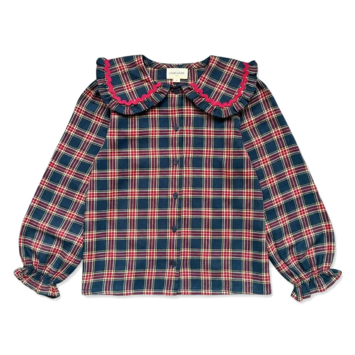 Louis Louise - Sybillou Checked Blouse | Navy