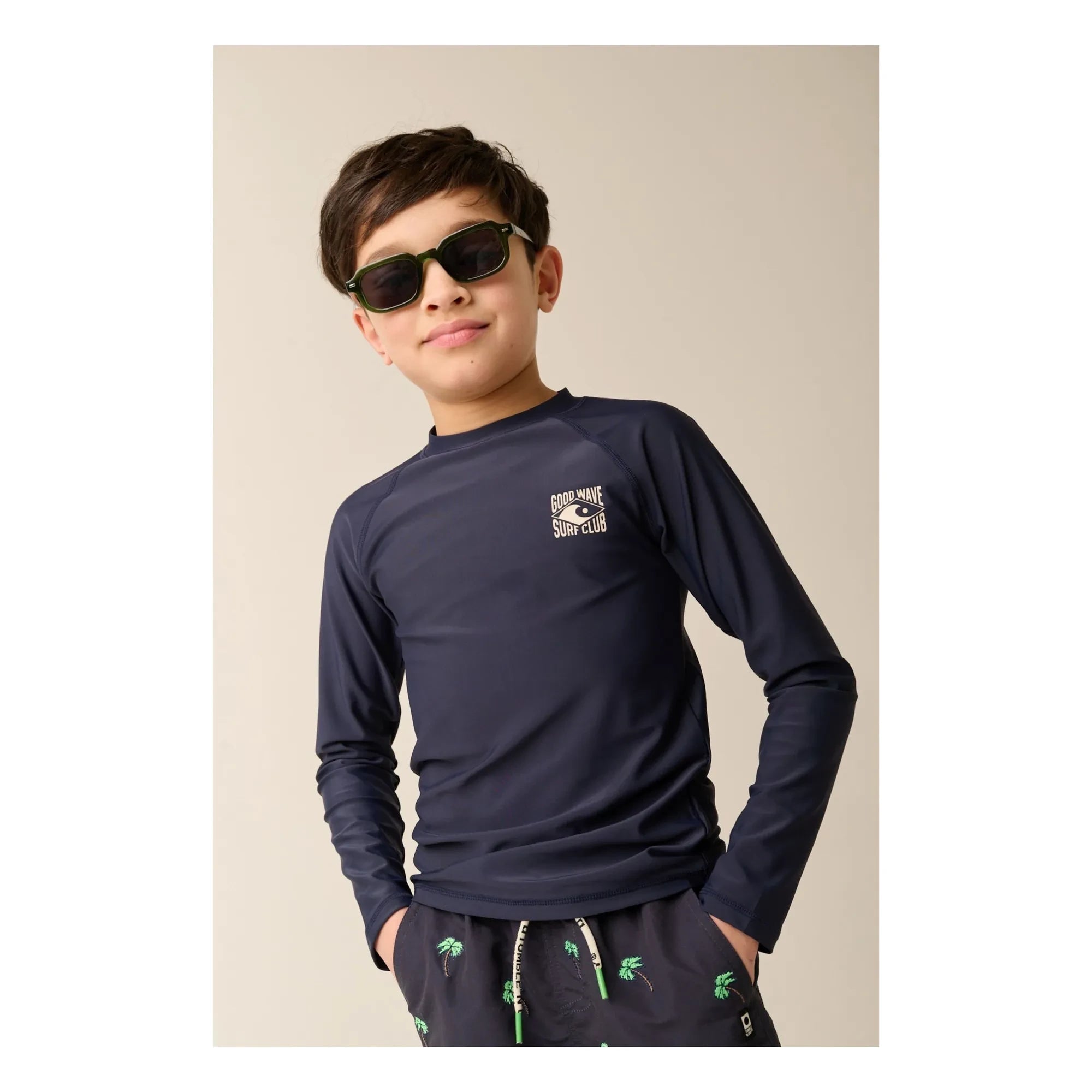Tumble N'Dry - Santiago Recycled Fiber UV Protection Bath T-Shirt | Midnight blue