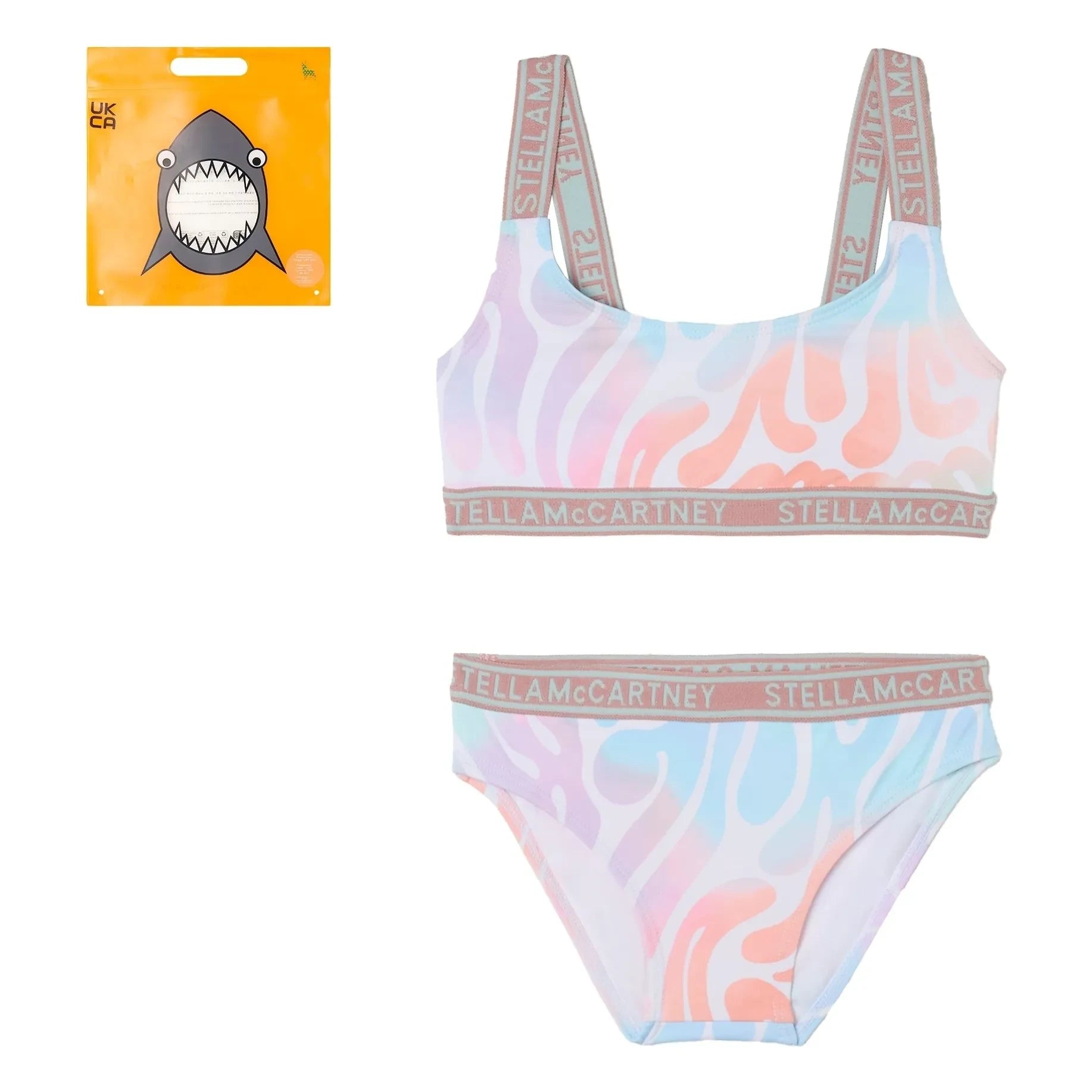 Stella McCartney Kids - 2-Piece Zebra Swimsuit | White