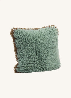 Madam Stoltz - Two-tone wool cushion cover | Turquoise