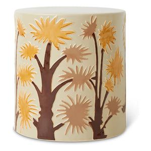HKliving - Glazed Clay Side Table | Cream