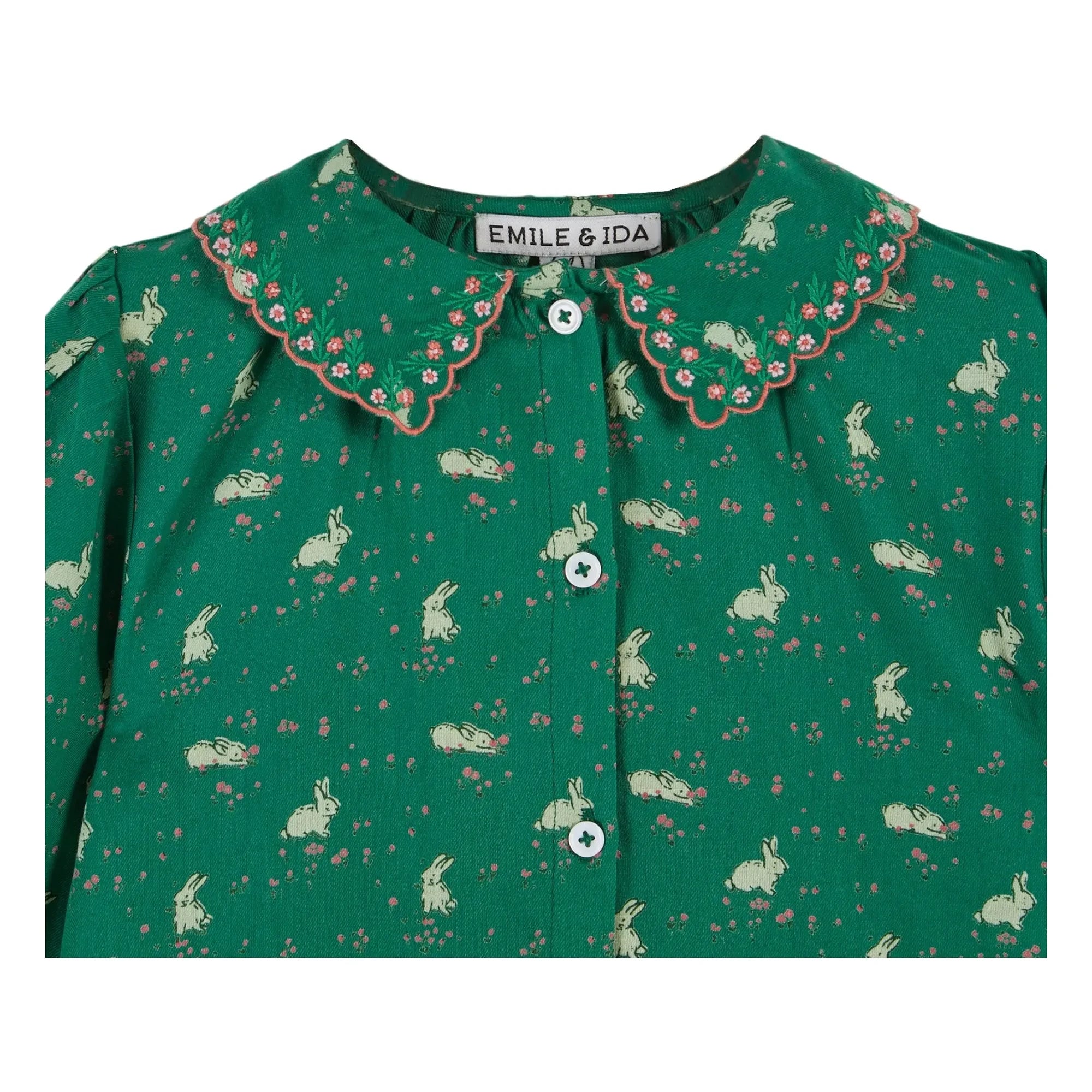 Emile et Ida - Lapinou Blouse | Green