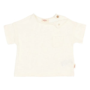 Búho - Linen Pocket T-Shirt | White