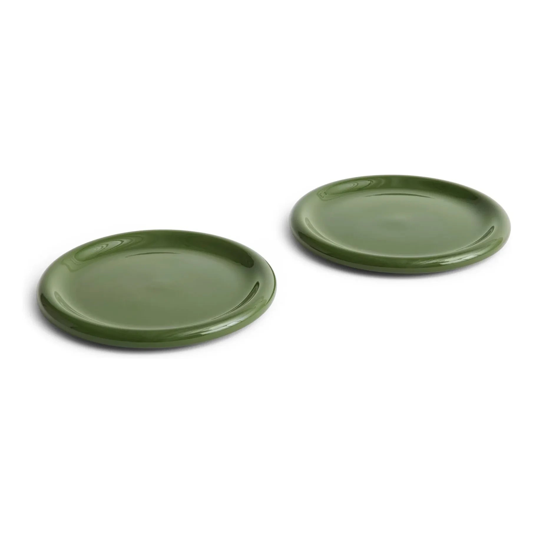 Hay - Clay Plates - Set of 2 | Green