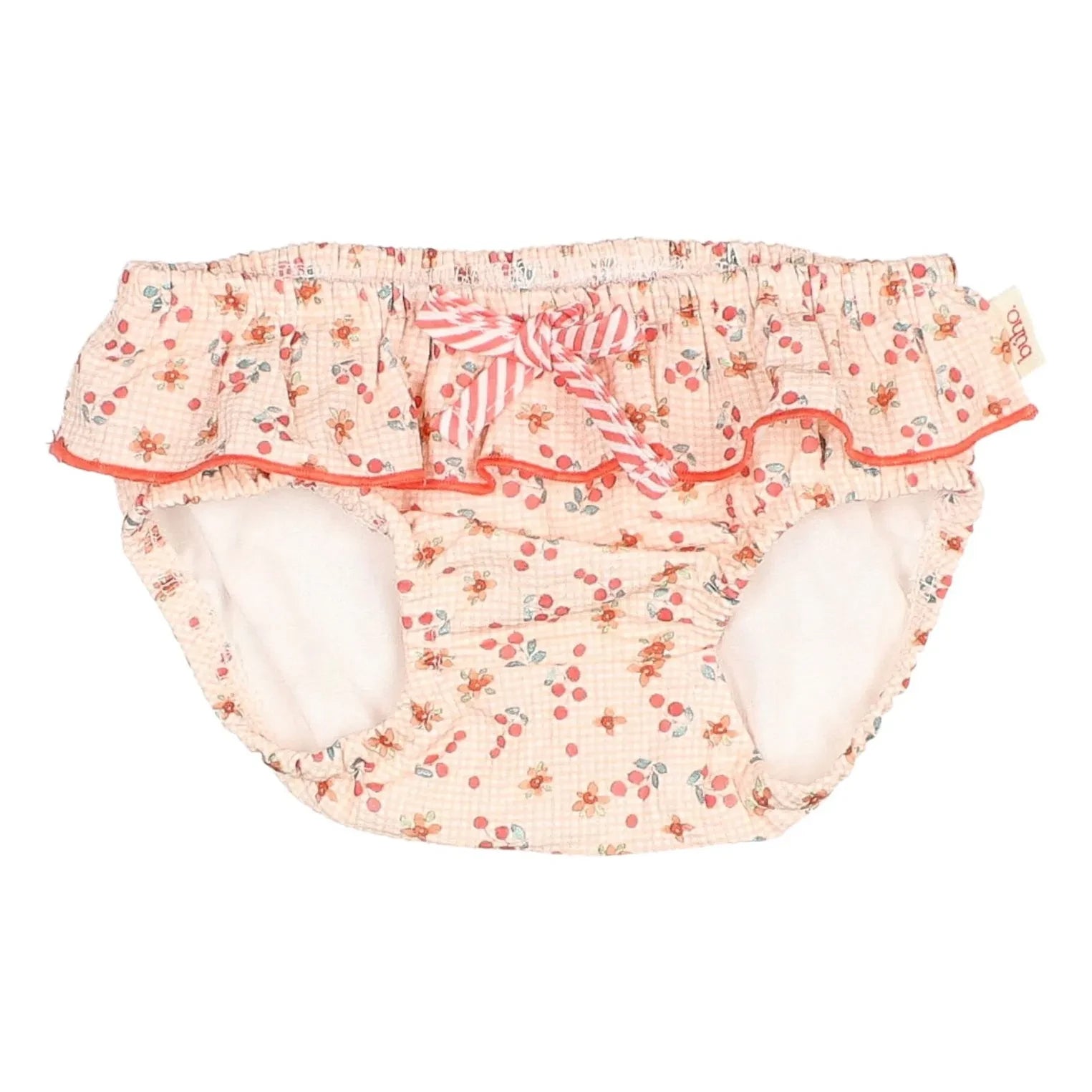 Búho - Floral Patterned Seersucker Bloomer | Peach
