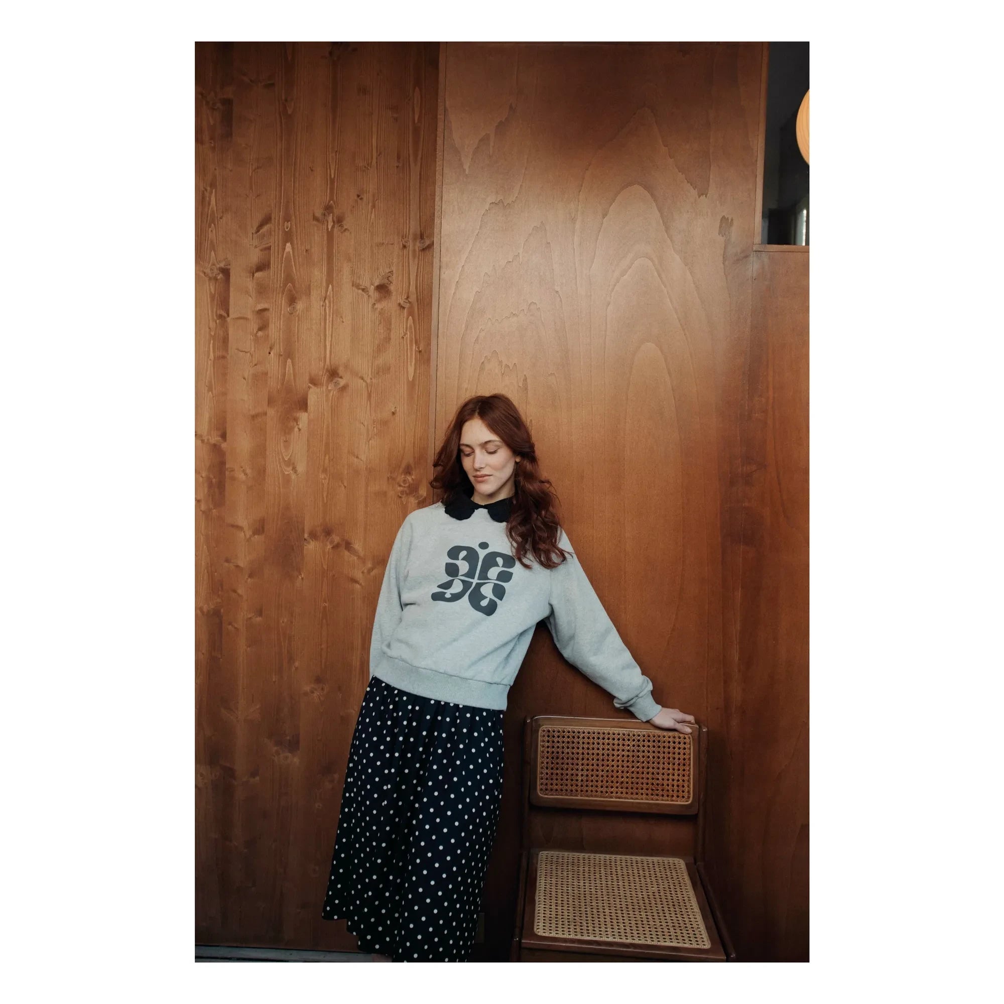 Emile et Ida - Carl Sigle Organic Cotton Sweatshirt | Heather Grey