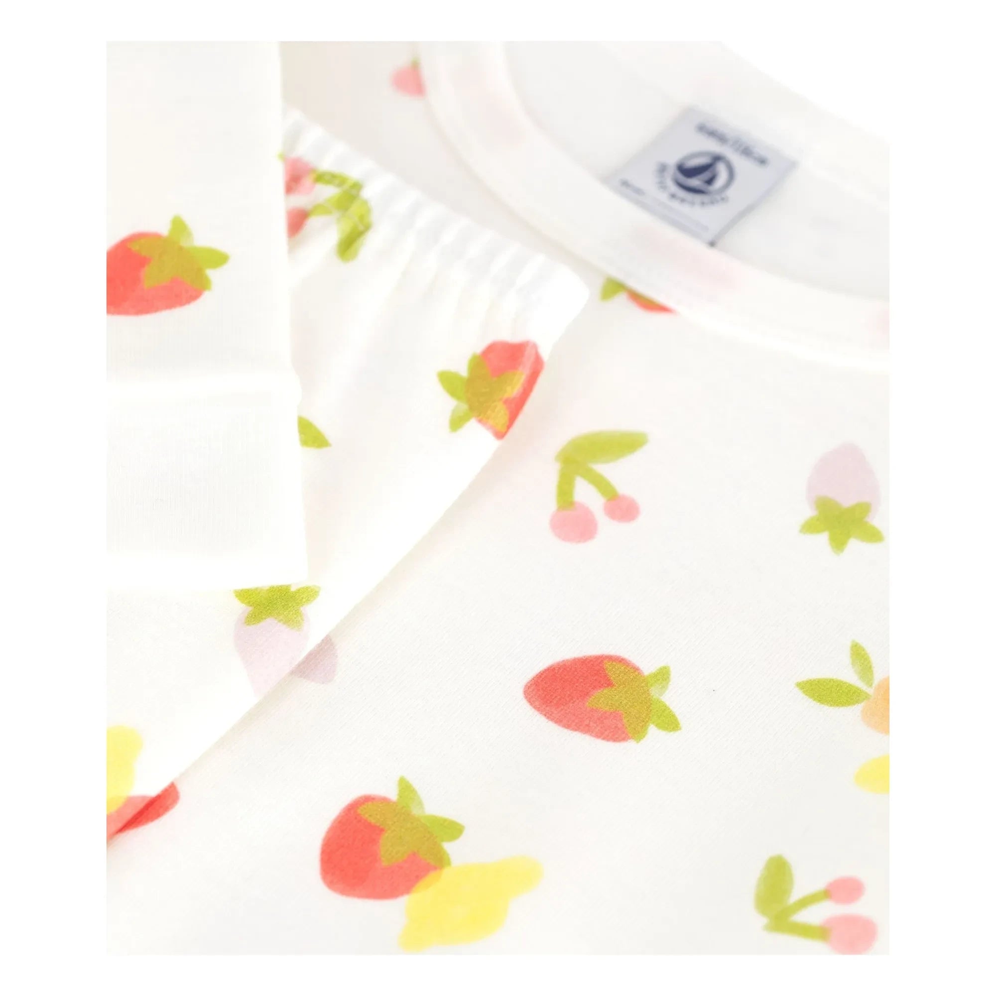 Petit Bateau - Fruit-patterned Pajama | White