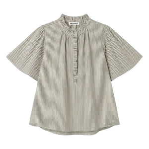 BELLEPIECE - Seville Striped Blouse | Green